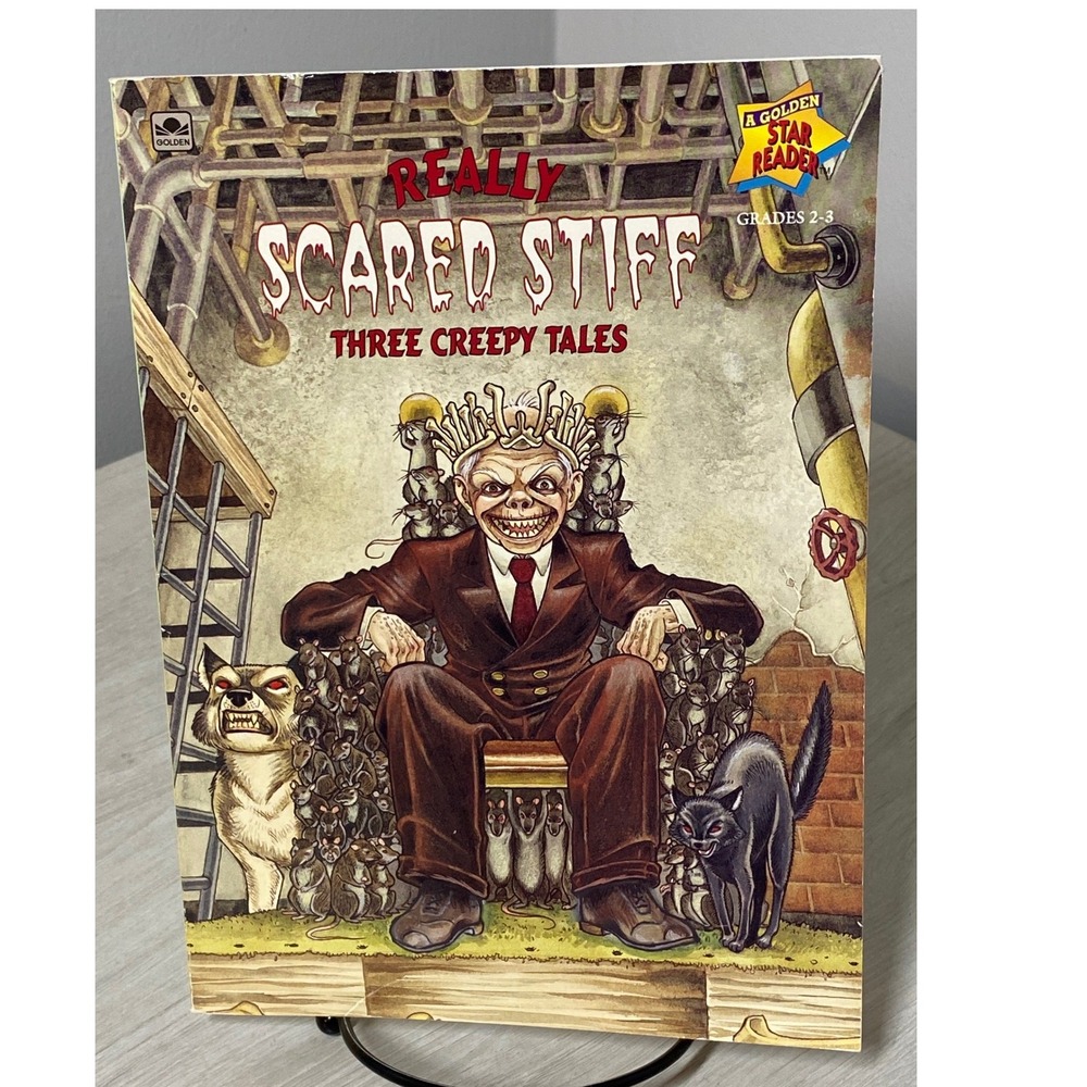 Really Scared Stiff Three Creepy Tales Golden Star Reader Vintage 1992 Childrens